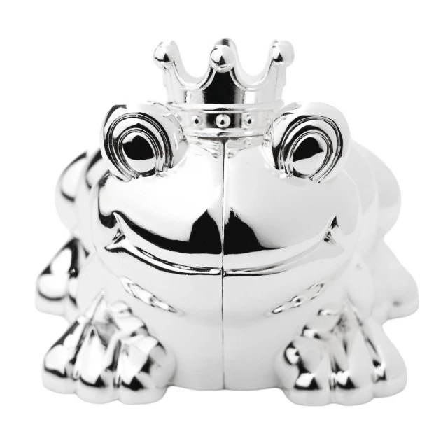Widdop Bambino Посребрена касичка жаба с корона - Frog