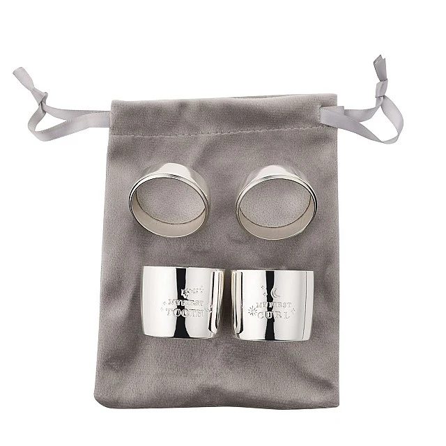 Widdop Silver Plated Tooth and Hairpin Boxes - Star and Moon