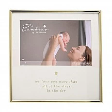 Widdop Bambino Gold Plated Photo Frame with Decorative Inscription - We Love You