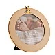 Widdop Bambino Gold-plated round photo frame with teddy bear decoration - Teddy