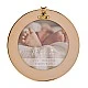Widdop Bambino Gold-plated round photo frame with teddy bear decoration - Teddy