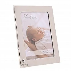 Widdop Bambino Silver Plated Photo Frame with Teddy Bear Decoration