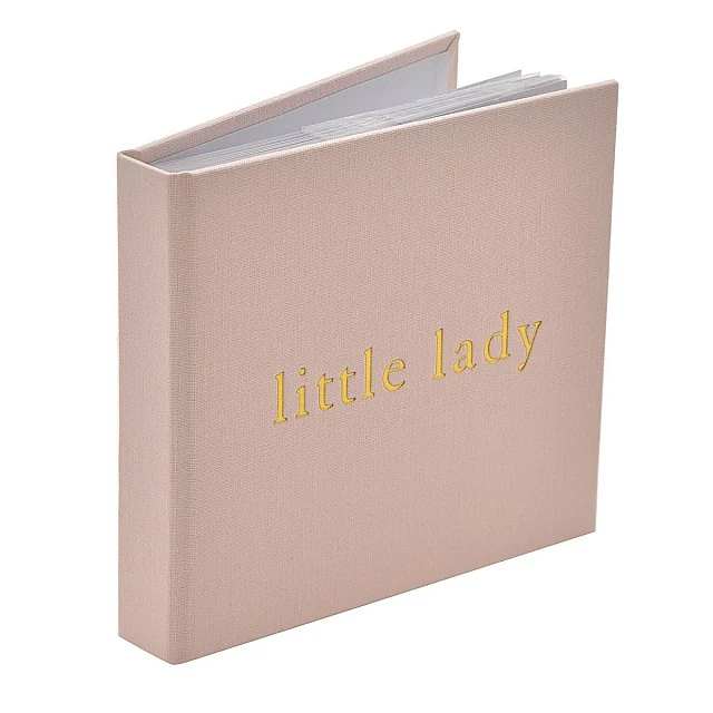 Widdop Bambino Photo Album with Textile Linen Covers for Girls - Little Lady