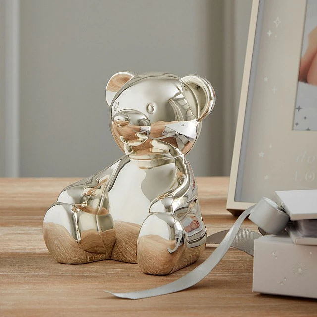 Widdop Bambino Посребрена касичка мече - Bear