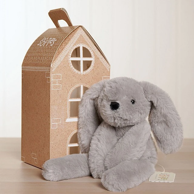Widdop Softies Плюшена играчка сиво зайче в кутия 35см - Theo
