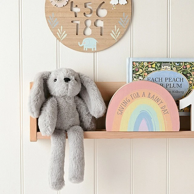 Widdop Softies Плюшена играчка сиво зайче в кутия 35см - Theo