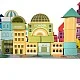 Large wooden set for children with cubes, puzzle and constructor (damaged packaging)