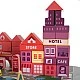 Large wooden set for children with cubes, puzzle and constructor (damaged packaging)
