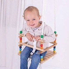 Bigjigs - Wooden swing for children up to 25 kg