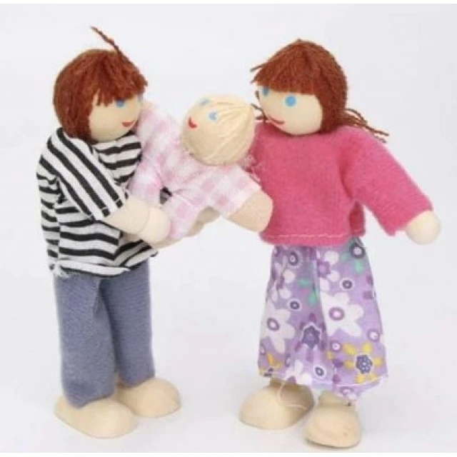 Small wooden children’s dolls for play - Family