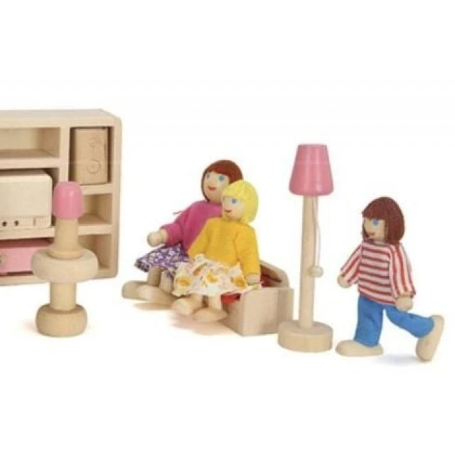 Small wooden children’s dolls for play - Family