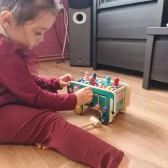 Детска образователна играч с чукче - слон -  Kruzzel