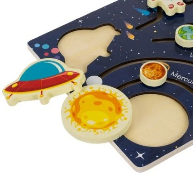 Montessori wooden puzzle Solar System - Kruzzel