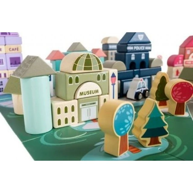 Wooden building blocks set - Build a city