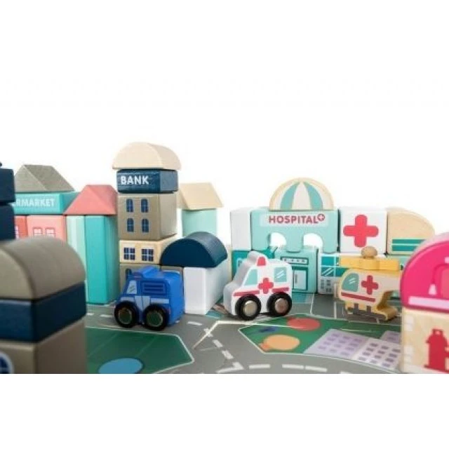Wooden building blocks set - Build a city
