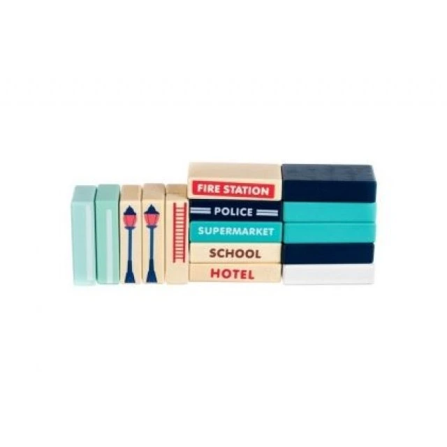 Wooden building blocks set - Build a city
