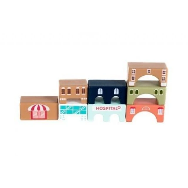 Wooden building blocks set - Build a city