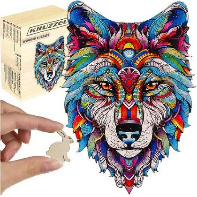 Wooden puzzle - Wolf