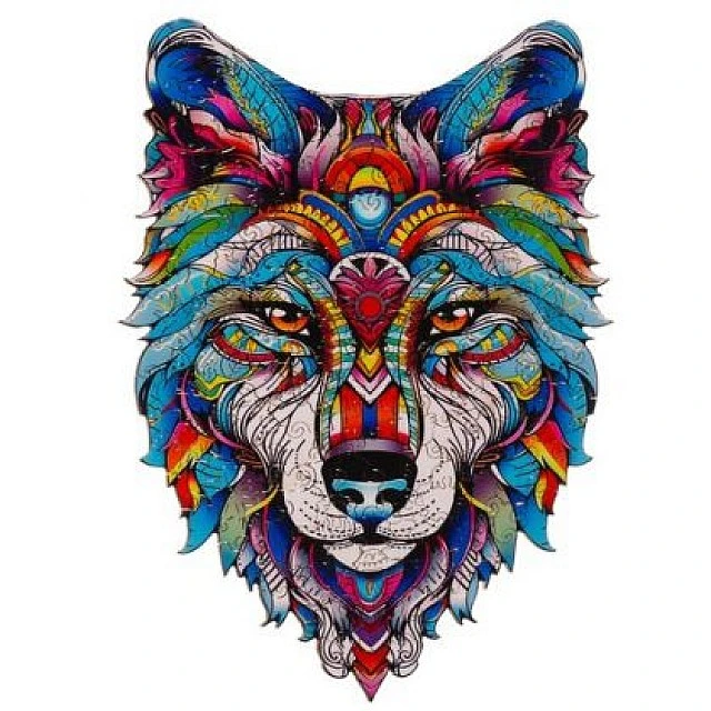 Wooden puzzle - Wolf
