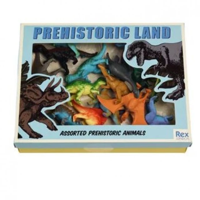 Set of 16 dinosaur figurines