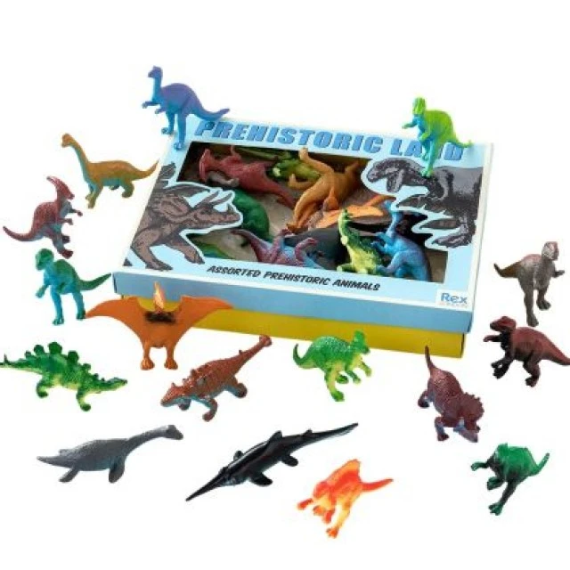Set of 16 dinosaur figurines