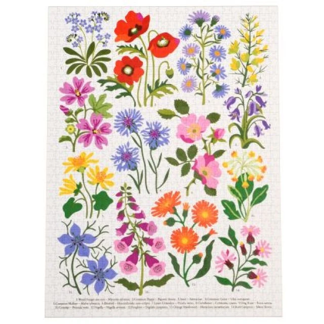 Puzzle (1000 pieces) - Wildflowers - Rex London