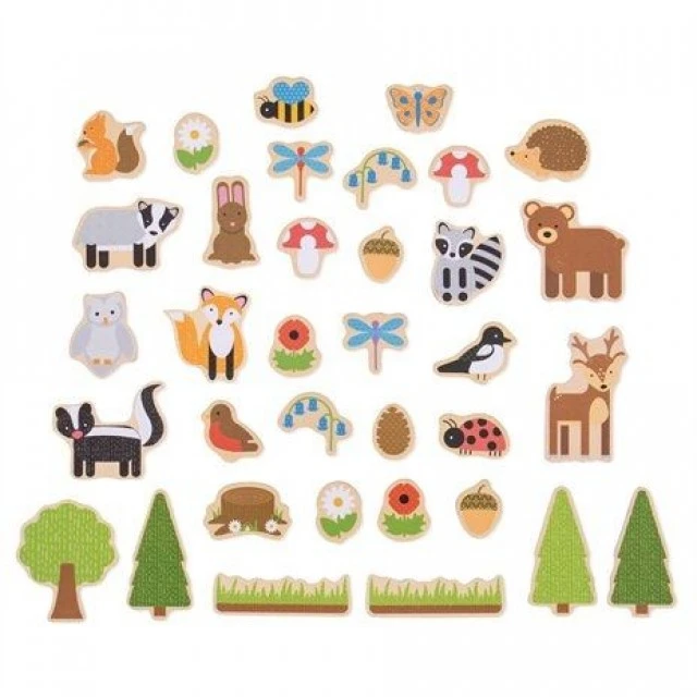 Bigjigs- Wooden magnets - Forest