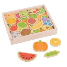 Bigjigs- Wooden magnets - Fruits and vegetables