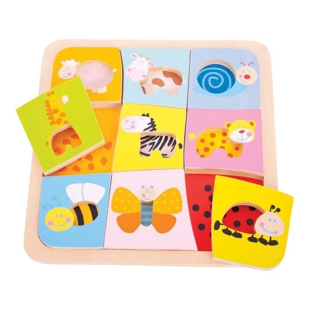 Bigjigs- Wooden animal puzzle - Associations