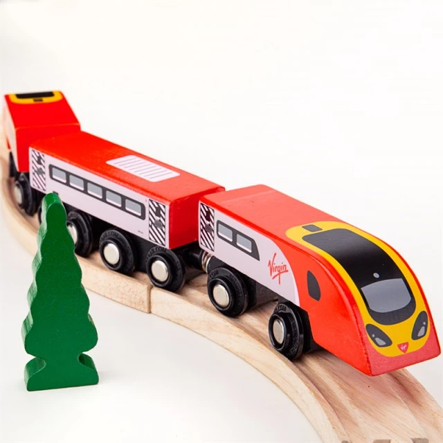 Bigjigs- Wooden train with tracks - Pendolino