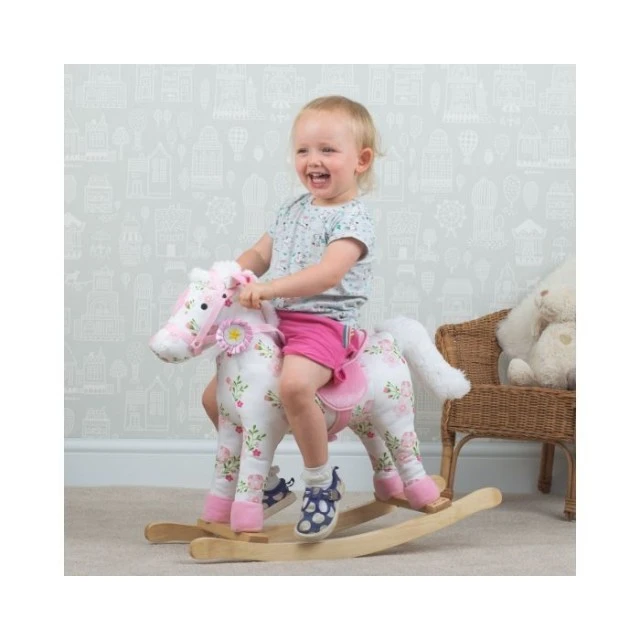 Bigjigs- Floral wooden rocking horse