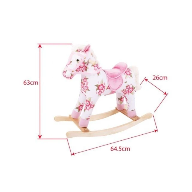 Bigjigs- Floral wooden rocking horse