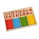 Wooden math game based on the Montessori method
