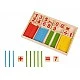 Wooden math game based on the Montessori method