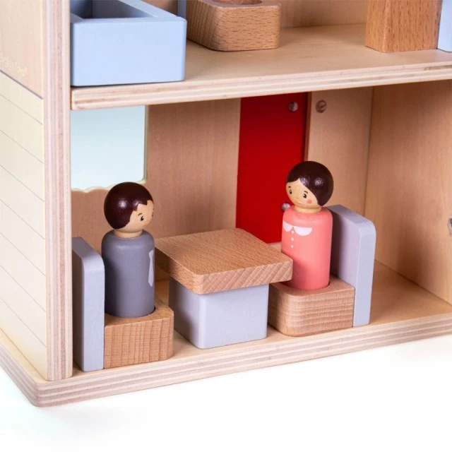 Bigjigs- Wooden folding dollhouse