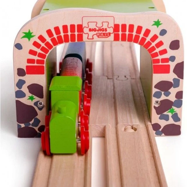 Bigjigs wooden railway Double tunnel
