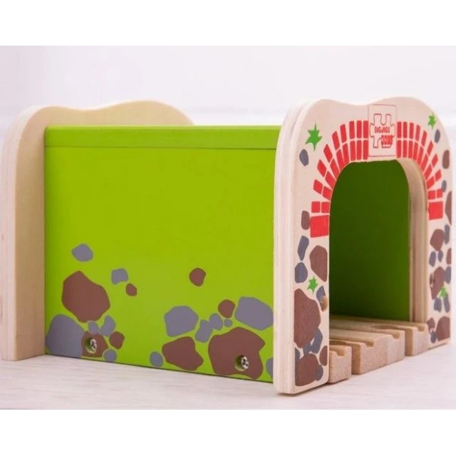 Bigjigs wooden railway Double tunnel