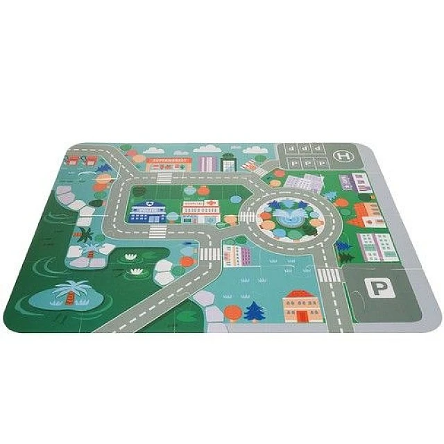Large wooden set for children with cubes, puzzle and constructor
