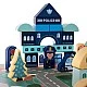 Large wooden set for children with cubes, puzzle and constructor