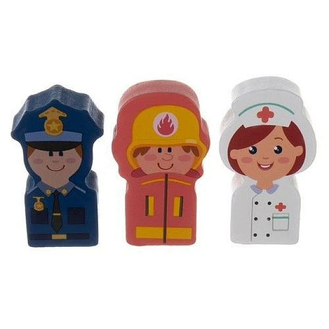 Large wooden set for children with cubes, puzzle and constructor