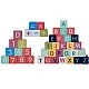 Large wooden set for children with cubes, puzzle and constructor