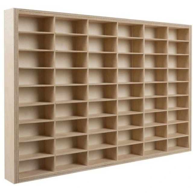 Wooden shelf for storing strollers and toys - 54 compartments - Kruzzel