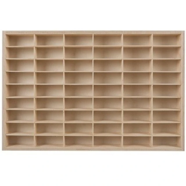 Wooden shelf for storing strollers and toys - 54 compartments - Kruzzel