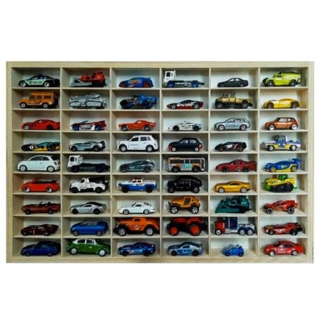 Wooden shelf for storing strollers and toys - 54 compartments - Kruzzel