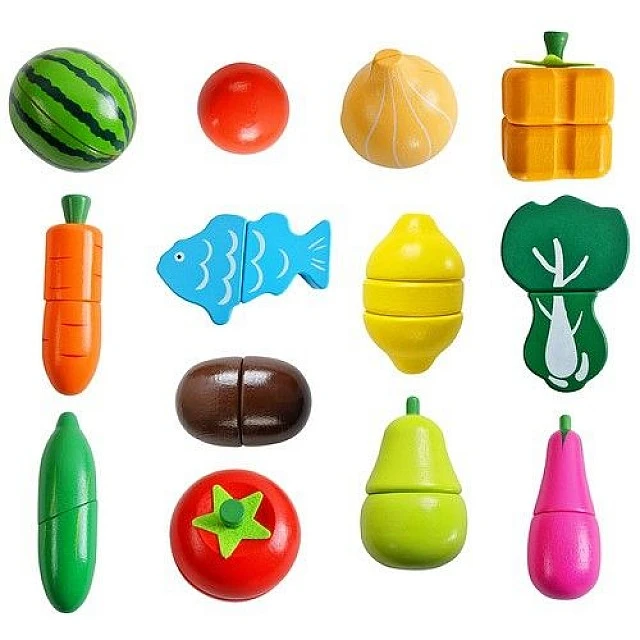 Wooden vegetable cutting board and accessories - 34 pieces - Kruzzel