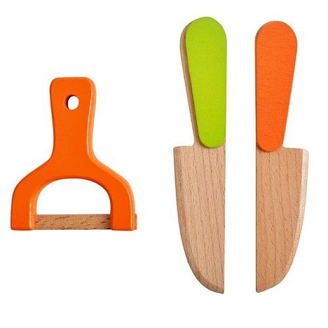 Wooden vegetable cutting board and accessories - 34 pieces - Kruzzel