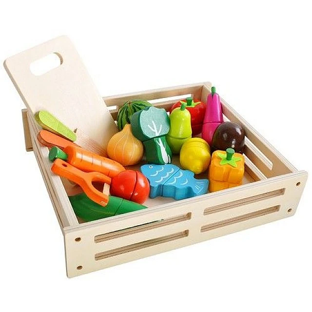 Wooden vegetable cutting board and accessories - 34 pieces - Kruzzel