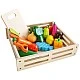 Wooden vegetable cutting board and accessories - 34 pieces - Kruzzel