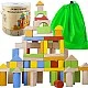 Wooden blocks - 100 pieces - Kruzzel
