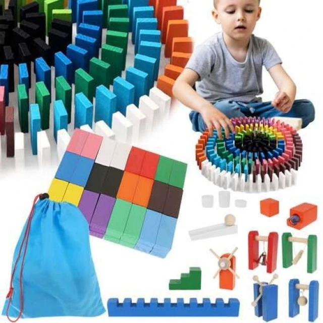 Wooden dominoes - 360 pieces - Kruzzel